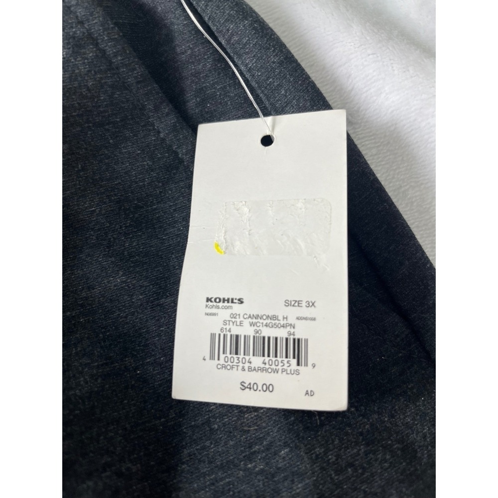 Croft & Barrow Skirt Womens 3X Gray Heather Stretch Knit Pull On NWT - Picture 3 of 15